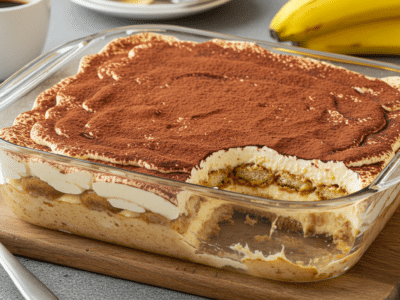 Tiramisu sans œuf à la banane – Dessert italien revisité