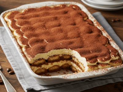 Tiramisu sans œuf au chocolat