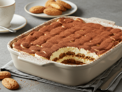 Tiramisu sans œuf au mascarpone et spéculoos