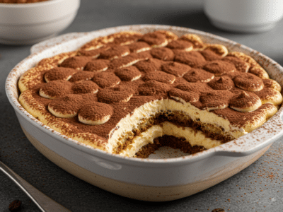 Tiramisu sans œuf et sans crème – Dessert italien léger et savoureux