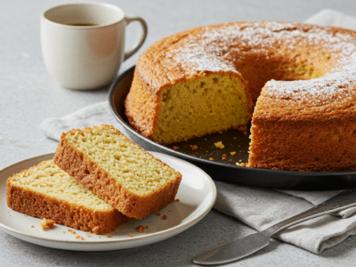 Cake nature sans lait moelleux et facile