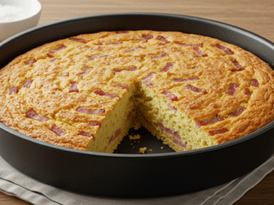 Cake salé aux lardons sans lactose