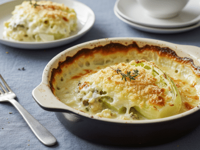 Chou-fleur au gratin sans lait – recette végétalienne et savoureuse