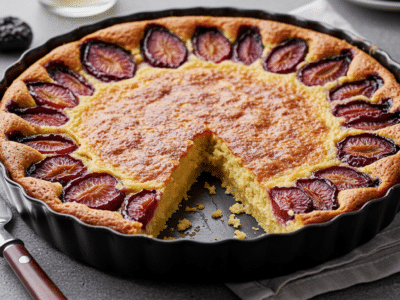Clafoutis aux prunes sans lactose