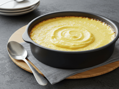 Crème anglaise sans lait à base de lait végétal