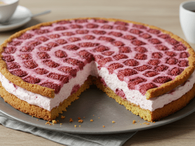 Fraisier sans lactose : entremets léger aux fraises et crème mousseline végétale