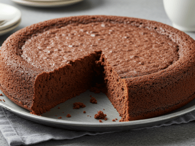 Gâteau au chocolat sans œuf ni lait, moelleux et gourmand