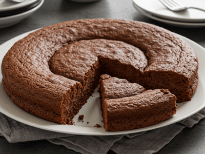 Gâteau au chocolat vegan sans lait ni œuf