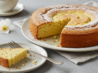 Gâteau moelleux sans œuf ni lait facile et gourmand
