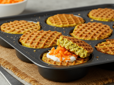 Gaufres salées sans lactose gourmandes