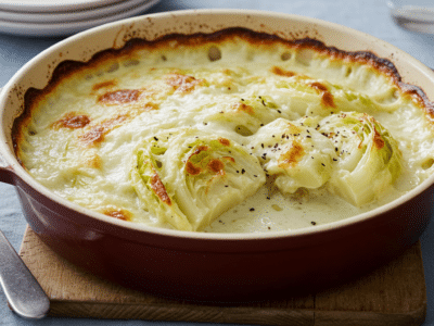 Gratin de chou-fleur sans lait, version végétalienne et crémeuse