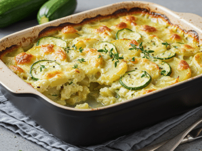 Gratin de courgettes et pommes de terre sans lait