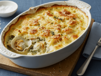 Gratin de fruits de mer sans lactose