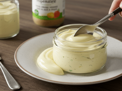 Mayonnaise vegan maison sans œuf, sans lait et sans soja