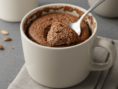Mug Cake Nature Sans Lait – Recette Rapide et Facile