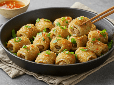 Nems sans lactose aux légumes et poulet