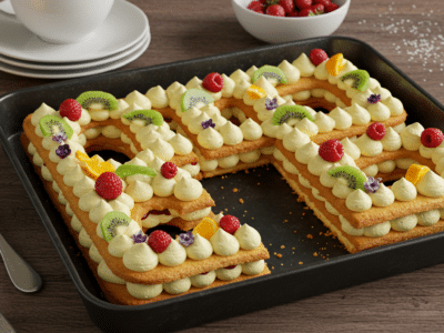 Number Cake Sans Lactose aux Fruits Frais