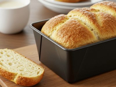 Pain au lait sans levure boulangère moelleux