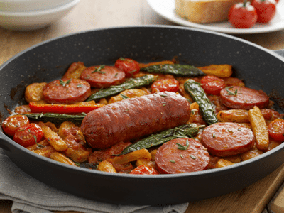 Poêlée de chorizo sans gluten et sans lactose