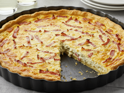 Quiche Lorraine sans lait – recette traditionnelle adaptée