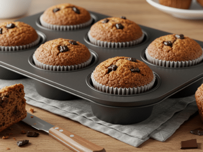 Recette de muffins aux pépites de chocolat sans lait