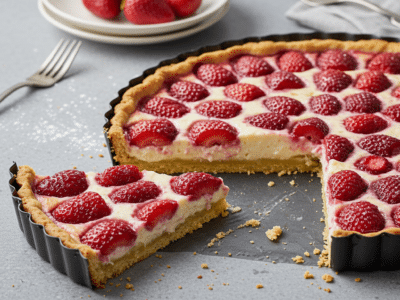 Tarte aux Fraises Sans Lait