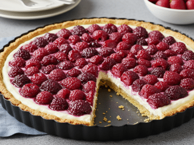Tarte aux fruits rouges sans lactose