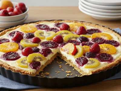 Tarte aux fruits sans lactose