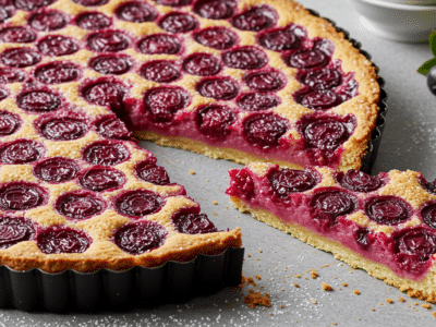 Tarte aux myrtilles sans lactose