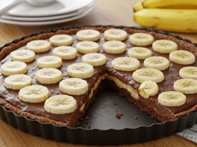 Tarte chocolat banane sans lactose
