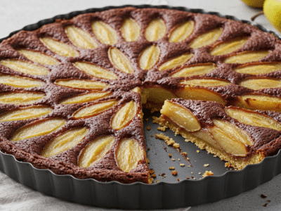Tarte poire chocolat sans lactose