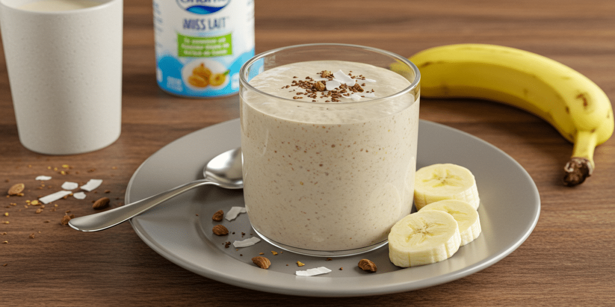 Milk Shake Sans Lait à la Banane et à la Noix de Coco