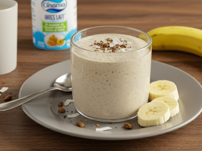 Milk Shake Sans Lait à la Banane et à la Noix de Coco