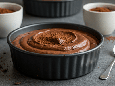 Mousse au chocolat vegan sans lait ni beurre