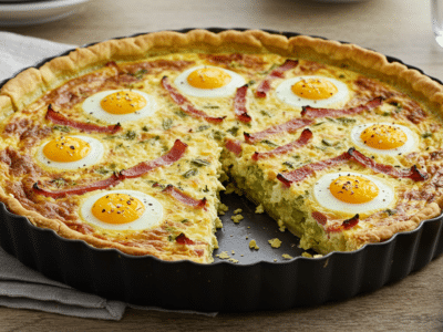 Quiche Lorraine sans lait ni crème – Recette sans produits laitiers