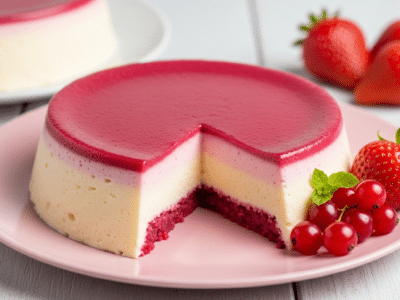 Bavarois sans sucre aux fruits rouges