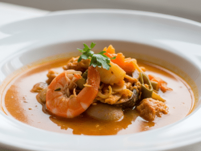 Bouillabaisse sans poisson – Soupe provençale végétarienne aux saveurs méditerranéennes