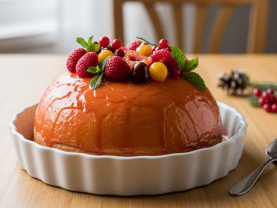 Bûche de Noël sans sucre ajoutée