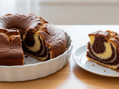 Cake marbré sans sucre naturel et léger