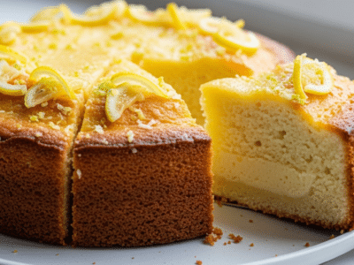Cake moelleux au citron sans sucre ajouté