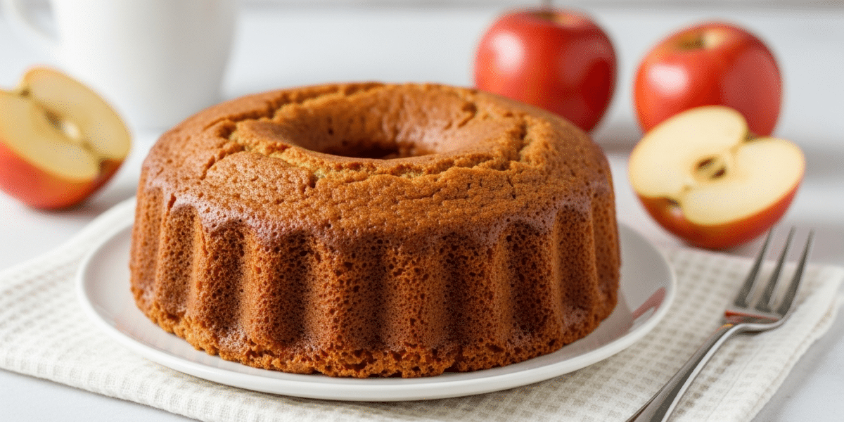 Cake moelleux aux pommes sans sucre ajouté