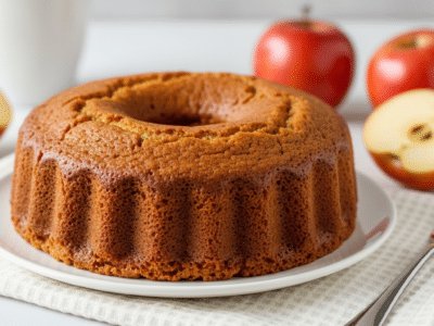 Cake moelleux aux pommes sans sucre ajouté