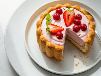 Charlotte aux fruits rouges sans sucre ajouté