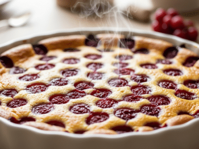 Clafoutis aux cerises sans sucre ajouté