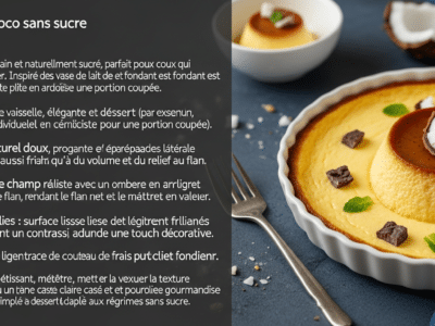 Flan coco sans sucre – Dessert léger et naturel