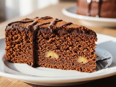 Gâteau au chocolat sans sucre ajouté
