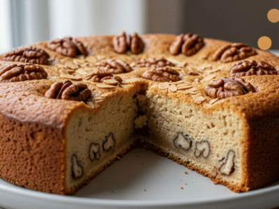 Gâteau aux noix sans sucre ajouté