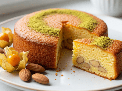Gâteau moelleux à l&rsquo;amande sans sucre ajouté