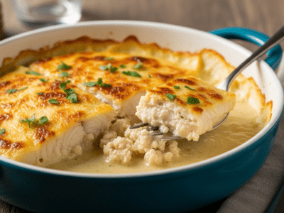 Gratin de poisson sans béchamel au fromage et légumes