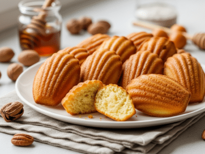 Madeleines sans sucre ajoutés, moelleuses et légères
